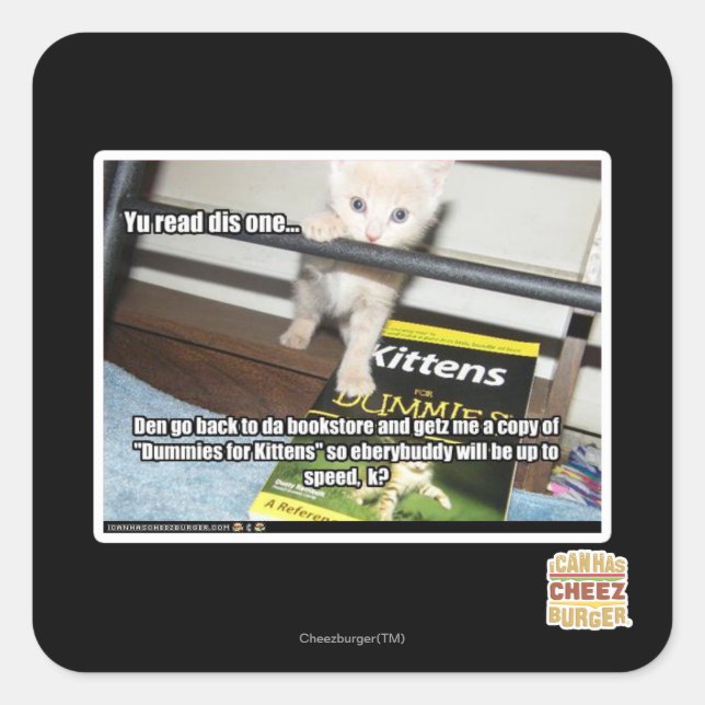 Yu red dis one.. square sticker (Front)