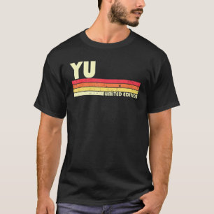 Yu Surname Retro Vintage 80s 90s Birthday Reunion T-Shirt