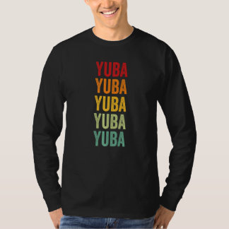Yuba County California Rainbow Text T-Shirt