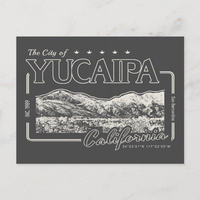 YUCAIPA - SAN BERNARDINO CALIFORNIA POSTCARD (Front)