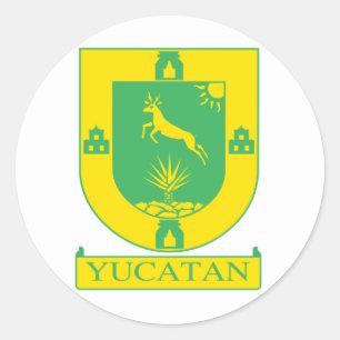 Yucatan, Mexico flag Classic Round Sticker
