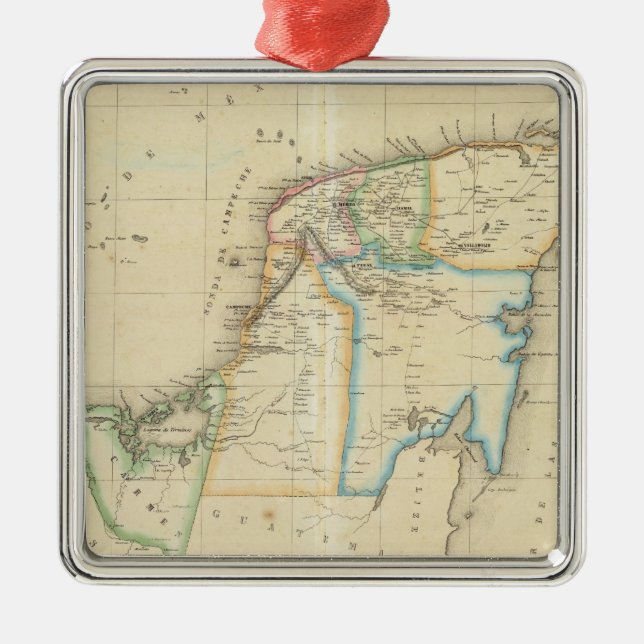 Yucatan, Mexico Metal Tree Decoration (Front)