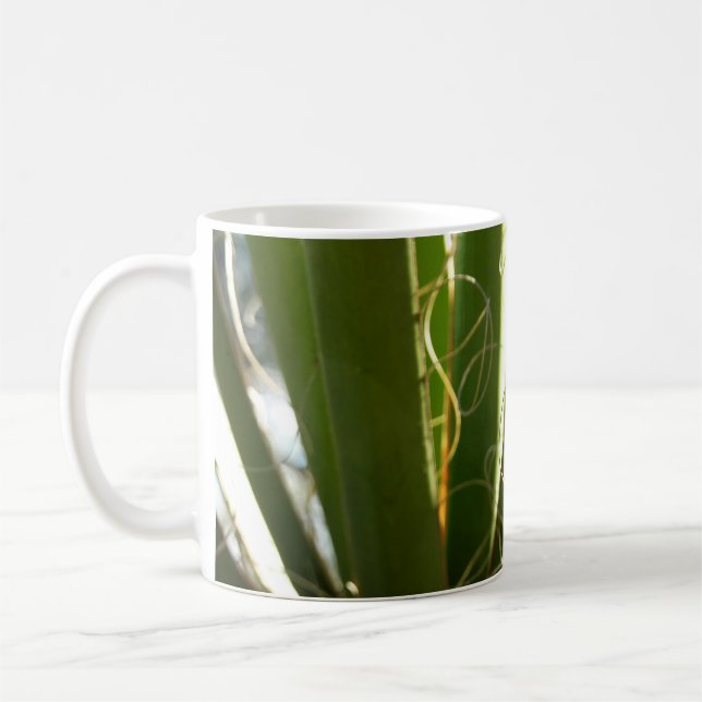 Yucca Leaves Green Nature Photography Coffee Mug (Left)