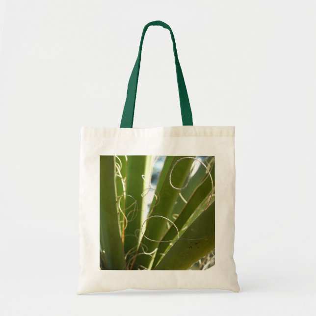 Yucca Leaves Green Nature Photography Tote Bag (Front)