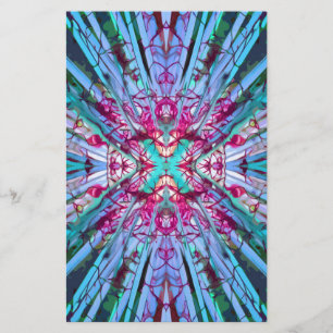 Yucca Op Art in Turquoise Stationery