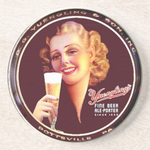 Yuengling Lady Vintage "Beer Tray" Coaster