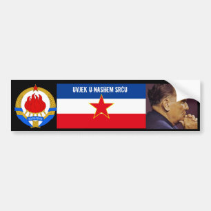 yuga, 500px-Coat_of_Arms_of_SFR_Yugoslavia_svg,... Bumper Sticker