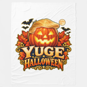 YUGE Halloween Hair Pumpkin Autumn Fleece Blanket