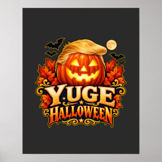 YUGE Halloween Hair Pumpkin Poster