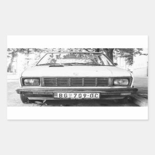 Yugo, old yugoslavian car rectangular sticker