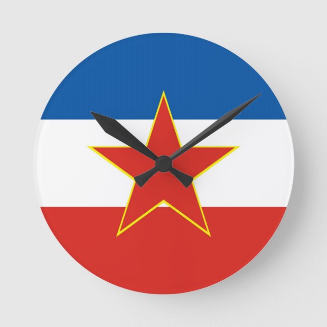 Yugoslavia country flag clock (Front)