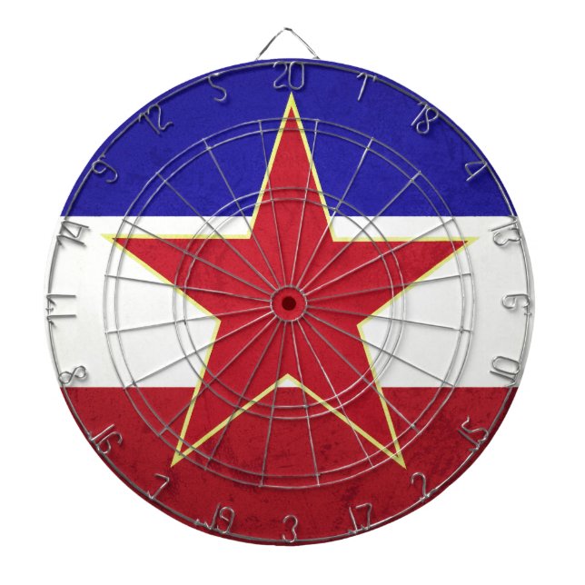 Yugoslavia flag dartboard (Front)