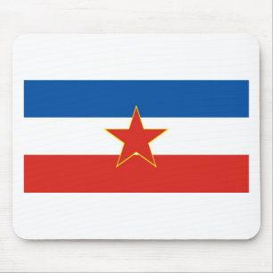 yugoslavia flag mouse pad