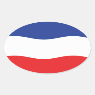 Yugoslavia Flag Oval Sticker