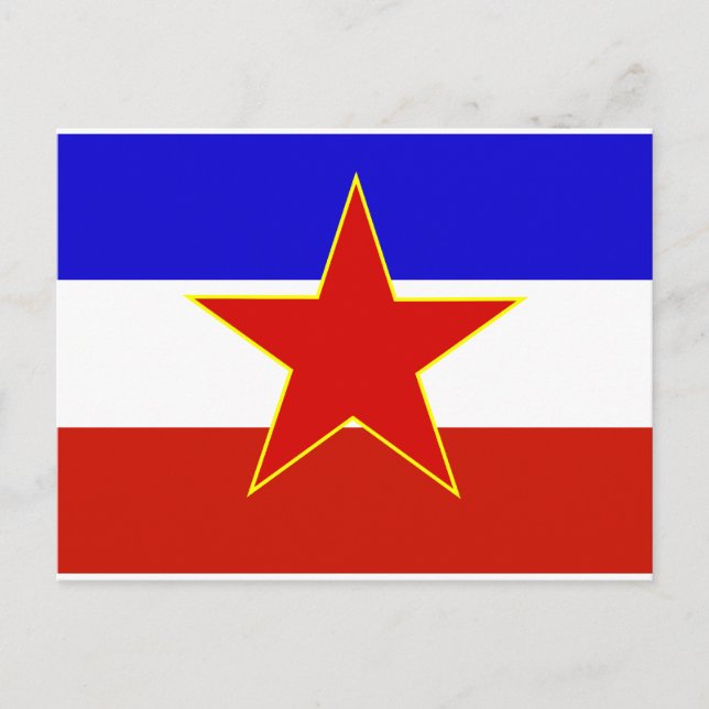 Yugoslavia Flag Postcard (Front)