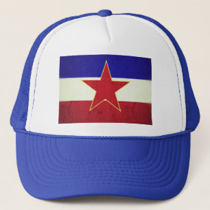Yugoslavia flag trucker hat
