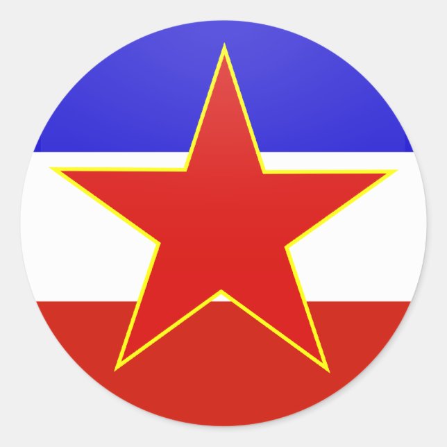 Yugoslavia quality Flag Circle Classic Round Sticker (Front)