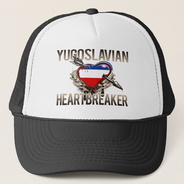 Yugoslavian Heartbreaker Trucker Hat (Front)