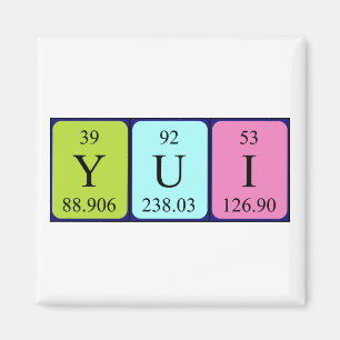 Yui periodic table name magnet