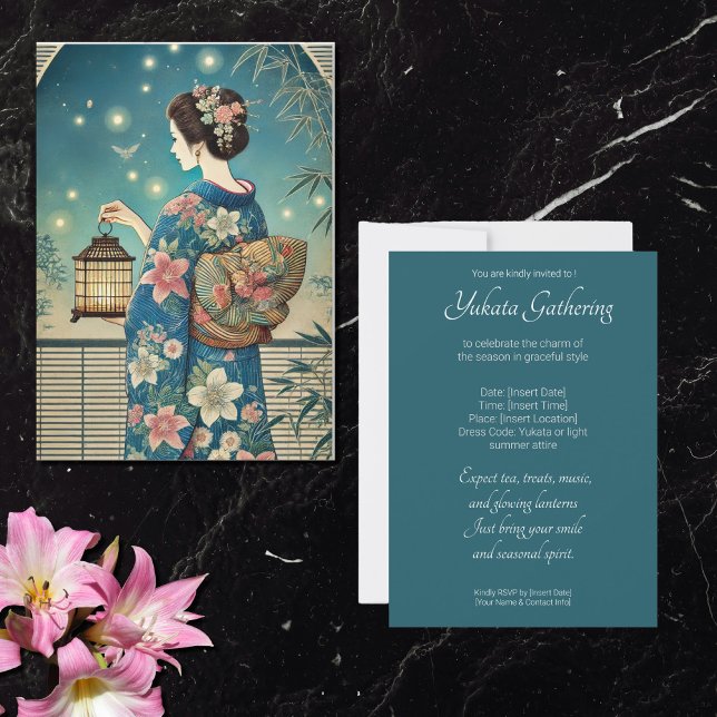  Yukata  -  tea party  Invitation (Creator Uploaded)