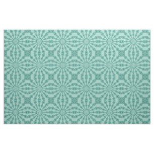 Yukka Green and Hint Of Pink Kaleidoscope Fabric