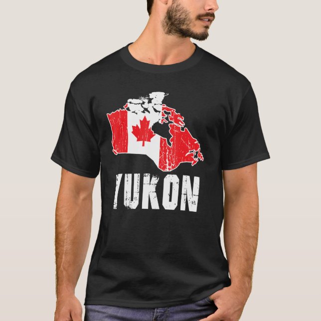 Yukon  Canada  Canada flag  Yukon flag  North Amer T-Shirt (Front)