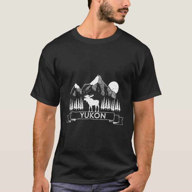 Yukon Canada Mountain Moose Yukon Canada T-Shirt (Front)