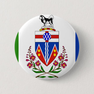 Yukon Flag 6 Cm Round Badge