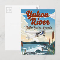 Yukon river USA Canada travel poster