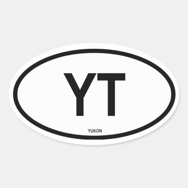 Yukon "YT" Oval Sticker (Front)