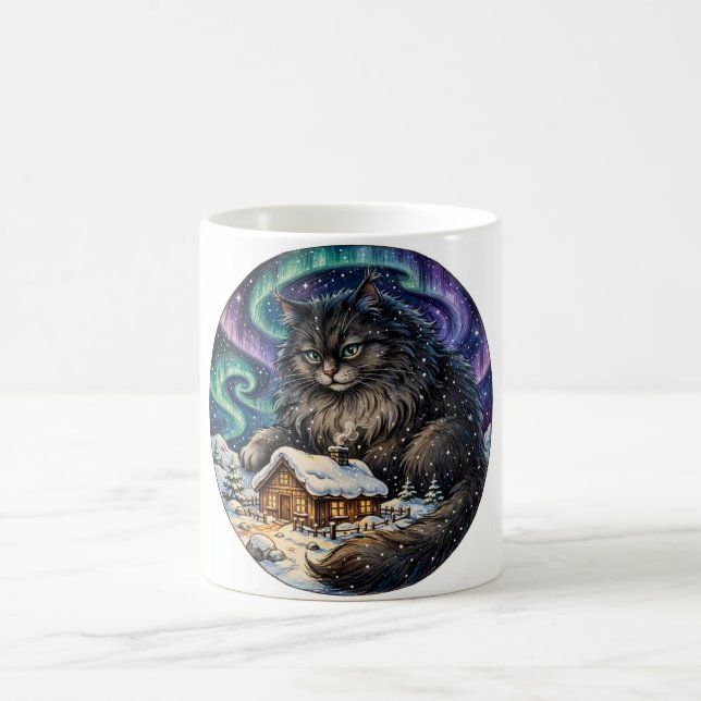 Yule Cat Christmas Coffee Mug (Center)