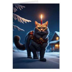 Yule Cat Holiday Greeting Card