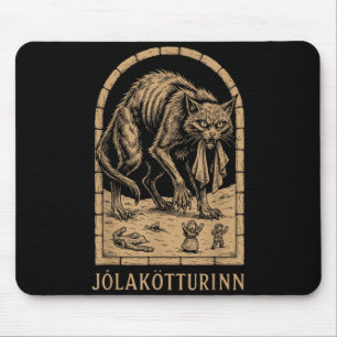 Yule Cat - Jolakotturinn - Icelandic Christmas Cat Mouse Pad