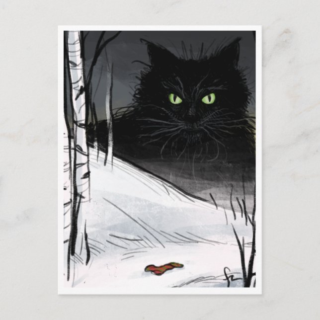 Yule Cat - Spooky Yule Critter Postcard (Front)