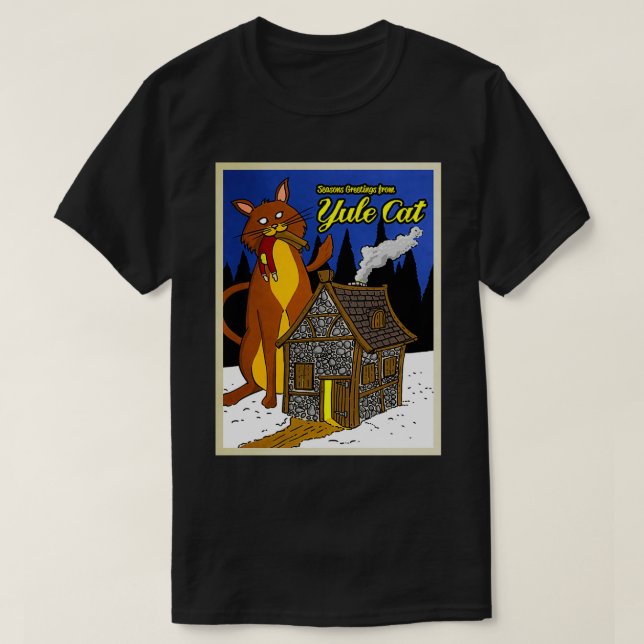 Yule Cat  T-Shirt (Design Front)