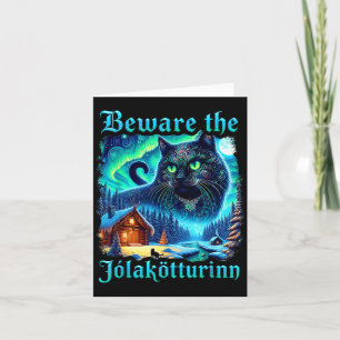 Yule Cat Vintage Beware Jolakotturinn Icelandic Ch Card