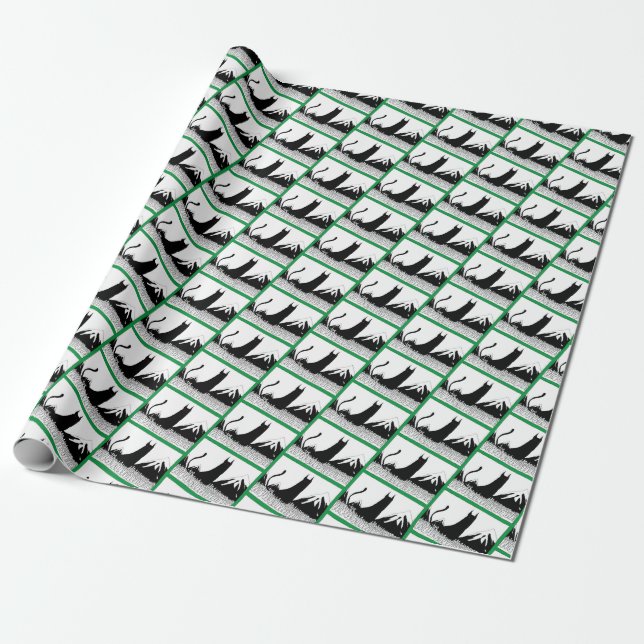 Yule Cat Wrapping Paper (Unrolled)