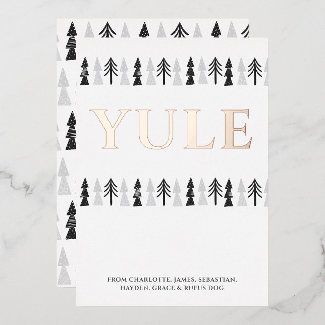 Yule Christmas Tree Personalised (Front/Back)