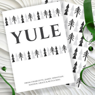 Yule Christmas Tree Personalised Holiday Card