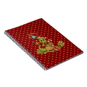 Yule Dragon Spiral Notebook