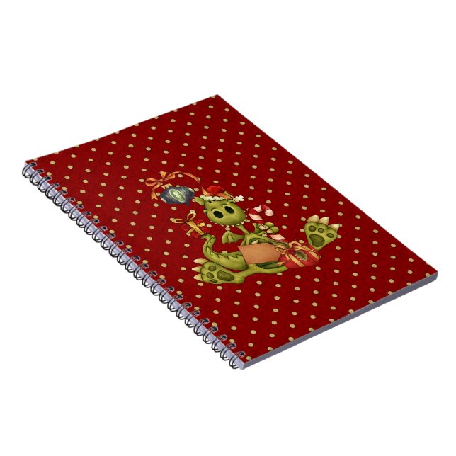 Yule Dragon Spiral Notebook (Right Side)