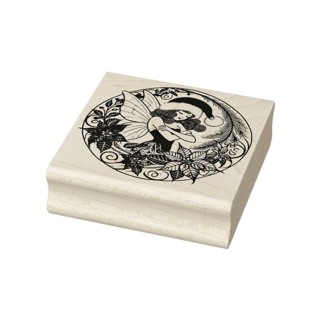 Yule Fairy                                         Rubber Stamp (Stamp)