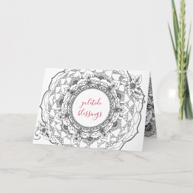 Yule Mandala Holiday Card (Front)