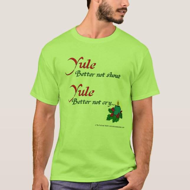 Yule/Odin Coming to Town Basic T-Shirt (Front)