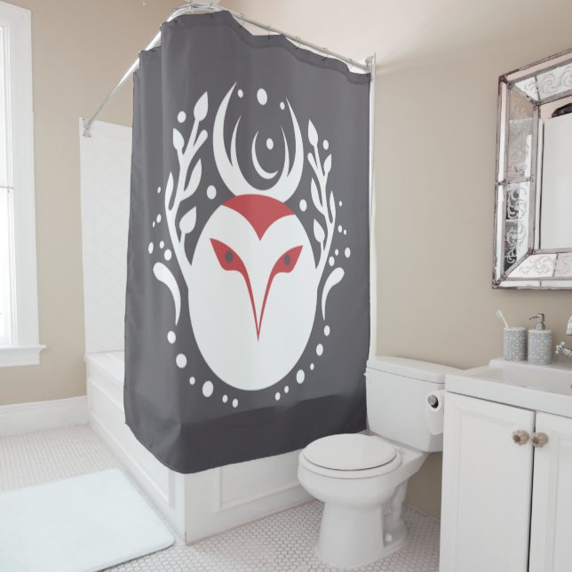 Yule Owl Shower Curtain (In Situ)