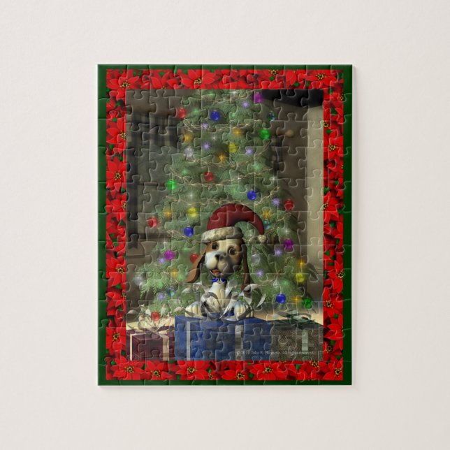 Yule Puppy Puzzle (Vertical)