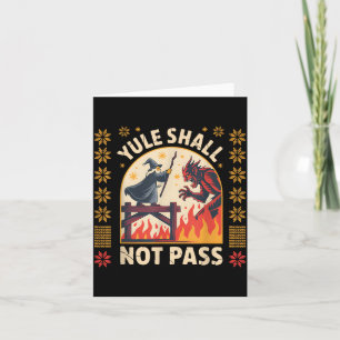 Yule Shall Not P Fantasy Krampus Holiday Pun Funny Card