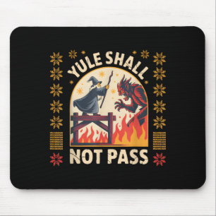 Yule Shall Not P Fantasy Krampus Holiday Pun Funny Mouse Pad
