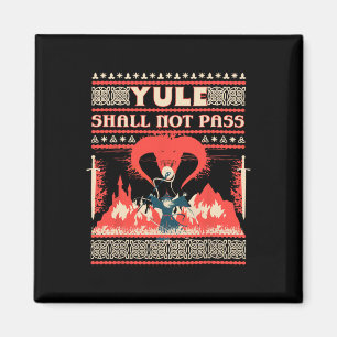 Yule Shall Not P Fantasy Wizard Holiday Pun Funny Magnet