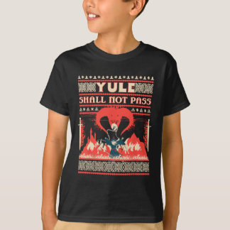 Yule Shall Not P Fantasy Wizard Holiday Pun Funny  T-Shirt